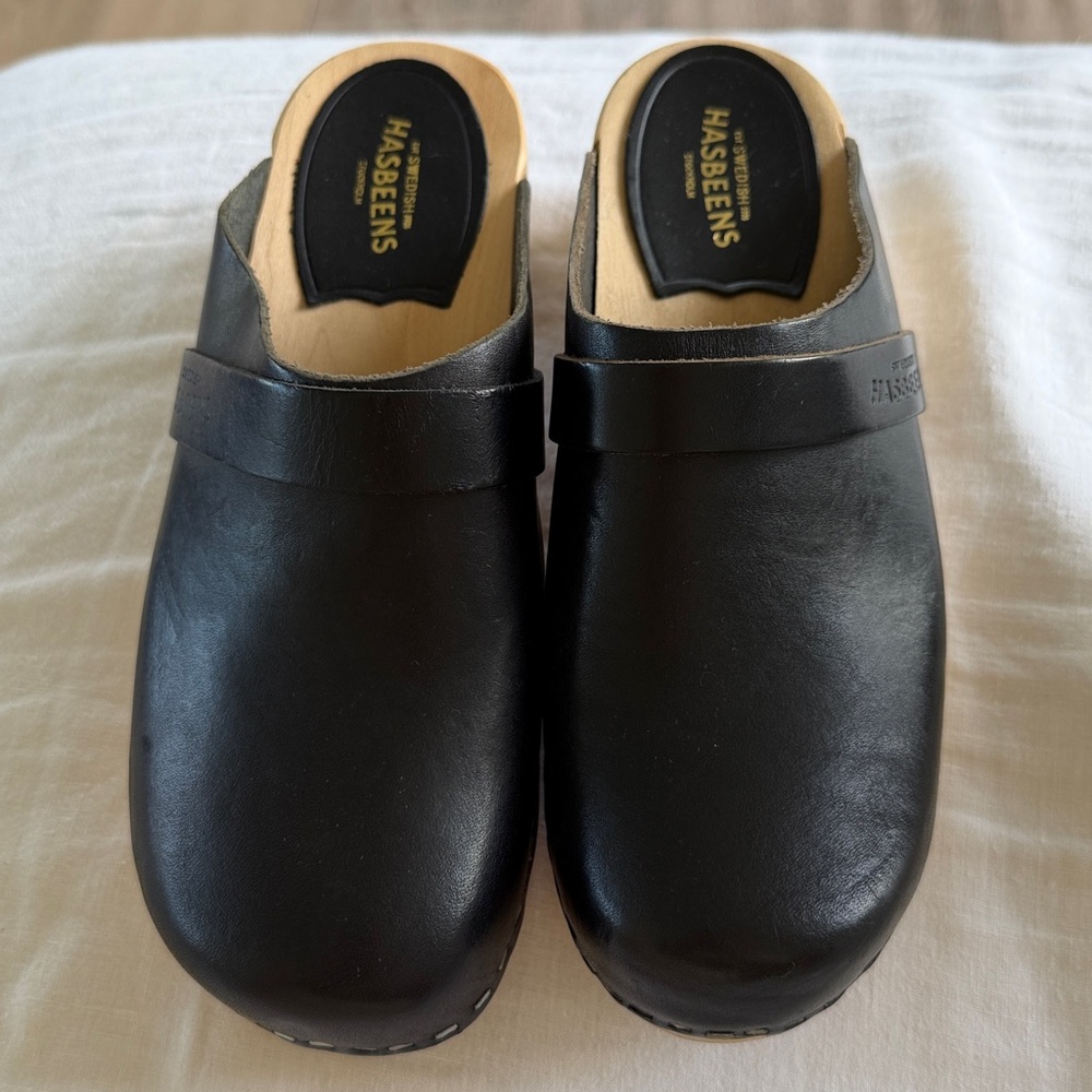 Swedish Hasbeens Husband NWT Black Classic Clog SJP’s Favorite🌈 - Picture 5 of 17